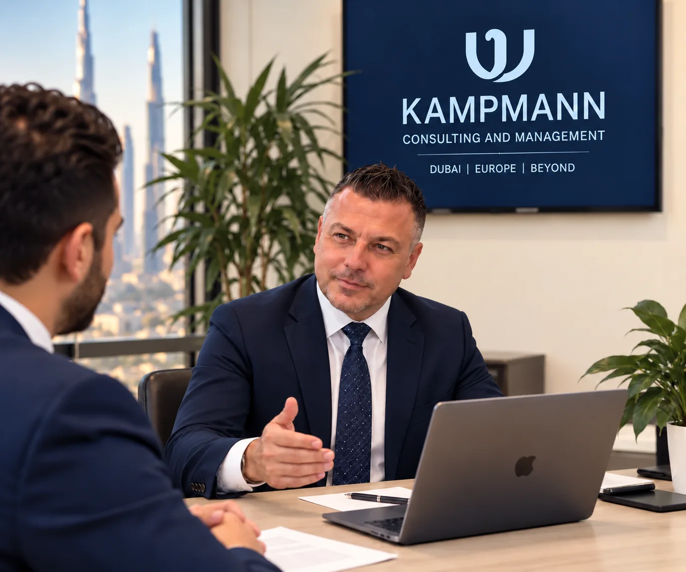 Meik Kampmann im persönlichen Beratungsgespräch zu Unternehmensstrukturen